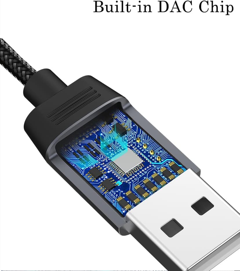 DUKABEL USB Guitar Cable, USB-A to 1/4 TS Cord for Guitar Recording, 8Feet/2.4Meter Instrument Mono Cord for Bass, Mixer, PC, Laptop(Donot Work with RockSmith)