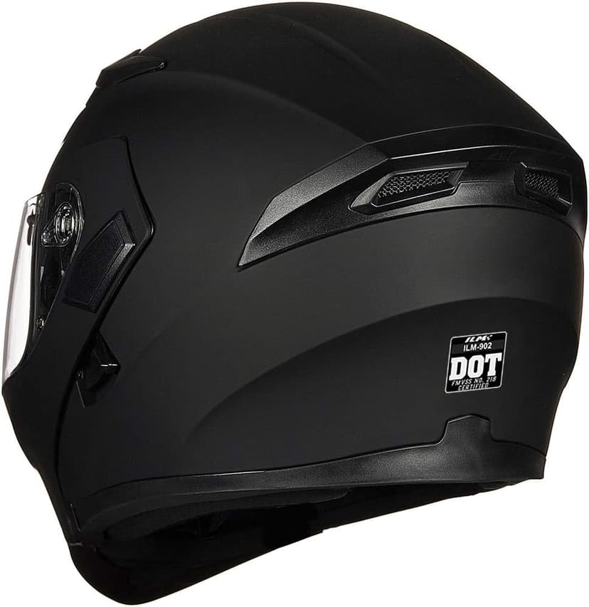 ILM Motorcycle Dual Visor Flip up Modular Full Face Helmet DOT Model 902/902L