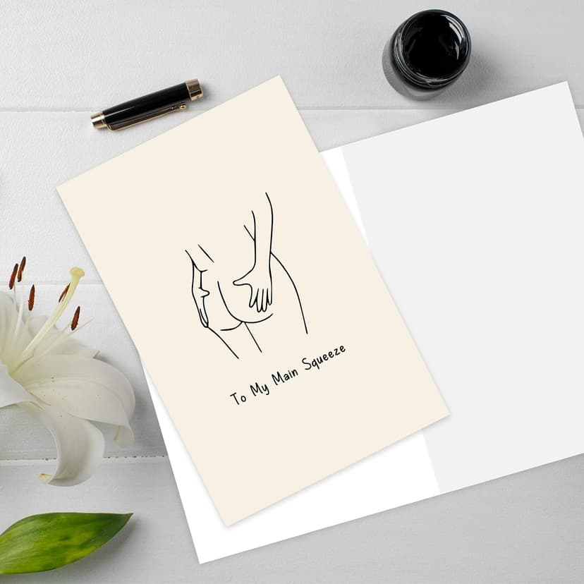 Minimalist Main Squeeze Design, Funny Romantic Card Decoration Gift for Anniversaries, Valentine's Day, Couples Anniversary Card for Husband Wife Boyfriend Girlfriend B0FLJSBW7R