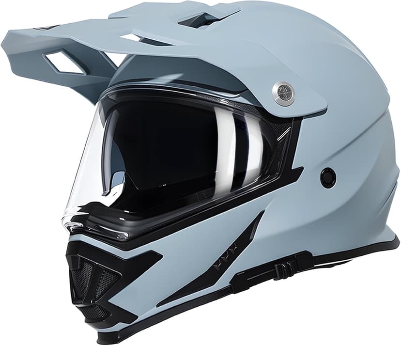 TRIANGLE Dual Sport Motorcycle Helmet Dirt Bike Helmets ATV Full Face Helmet for Adults Men with Internal Sunshield DOT Approved