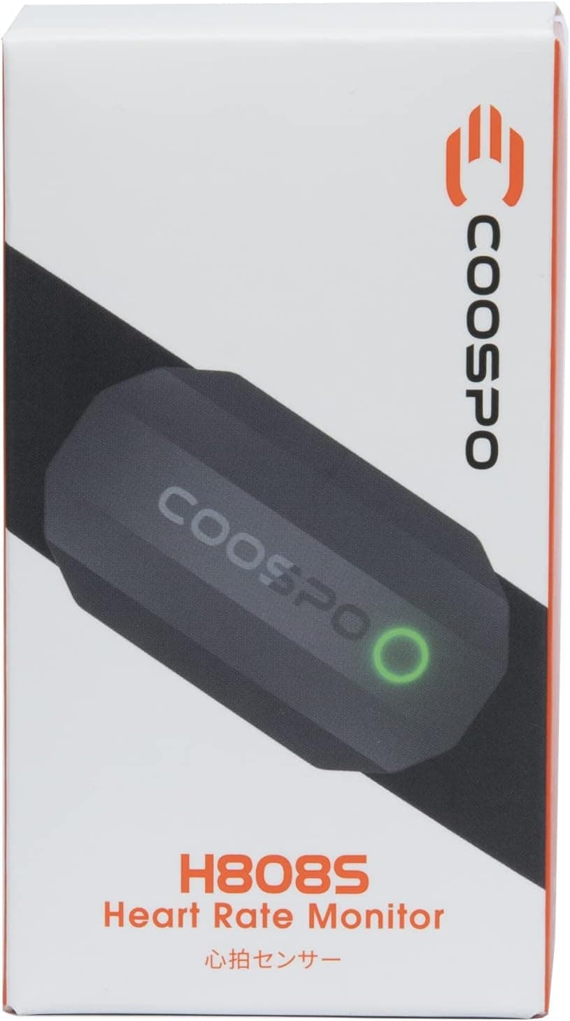 COOSPO Bluetooth Heart Rate Monitor Chest Strap H808S, ANT+ BLE HR Monitor Chest, HRM IP67 Waterproof, 300H Battery Life