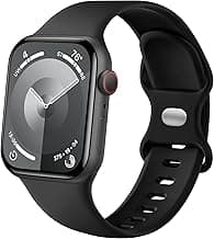 Sport Band Compatible with Apple Watch Band 44mm 45mm 46mm 40mm 42mm 38mm 41mm 49mm, Soft Silicone Waterproof Replacement Strap for iWatch Watch Series 11 10 9 8 7 6 5 4 3 2 1 SE Ultra Women Men