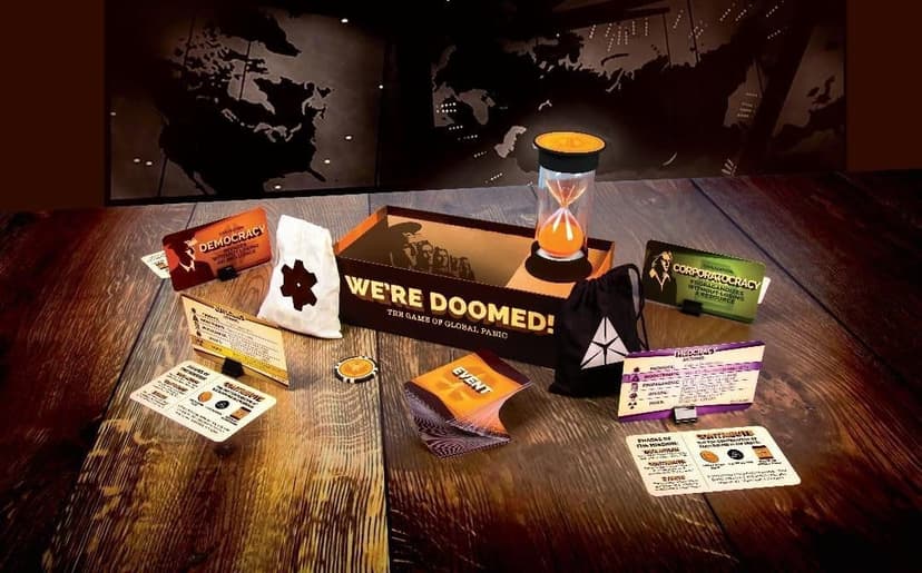 We're Doomed! - Apocalypse Survival Board Game - Cooperative Strategy for 4-10 Players - 15-Minute Race to Escape - Ideal for Competitive Game Nights & Group Gatherings