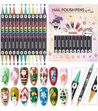 Quick-Dryings, Nail Marker for DIY Paint/Dotting/Liner, Home & Salon Manicure Tools, Great Gift, Non-Toxic, Beginner Friendly Nail Art Pens,12 Colors 0.7mm 3D Nail Polish Pens for Women B0DXKKV1GR