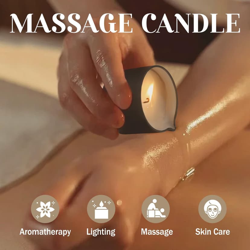 1oz Low Temperature Body Oil Scented Candles for Home Spa & Relaxation 12pcs Massage Oil Candle,Moisturising Natural Soybeans Gift Sets B0G4PYMTJP