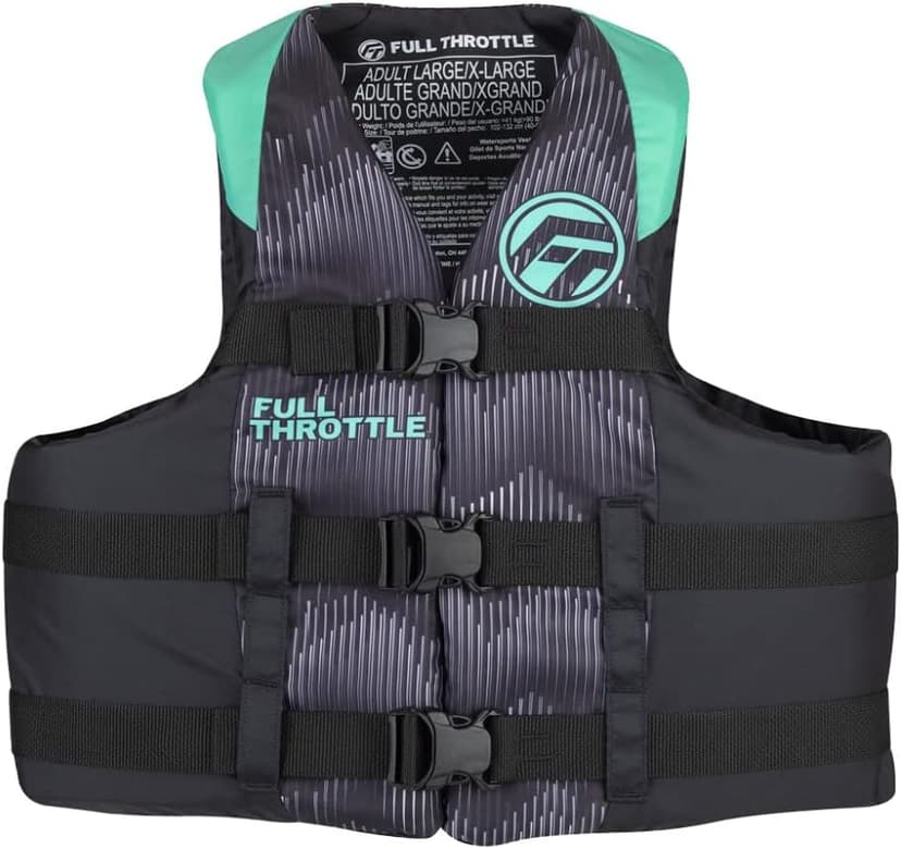 Full Throttle U.S. Coast Guard and Transport Canada Approved Adult Nylon Life Vest for Adults 90 Pounds and Over