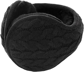 Surblue Unisex Warm Knit Earmuffs Ladies Outdoor Cashmere Winter Pure Color Fur Earwarmer