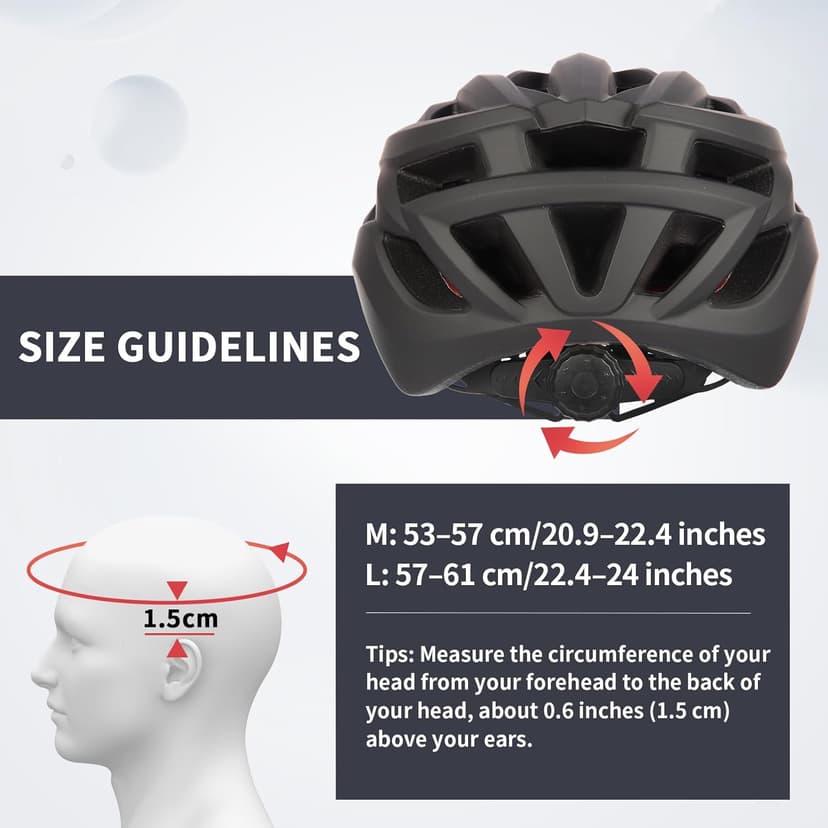 Bike Helmet with Visor for Men Women – Lightweight Road & Mountain Bicycle Helmet – Adjustable Adult Cycling Helmet for Commuting, MTB & E-Bike, CPSC Certified