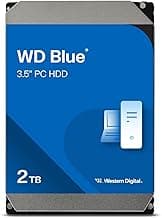 Western Digital 2TB WD Blue PC Internal Hard Drive HDD - 5400 RPM, SATA 6 Gb/s, 64 MB Cache, 3.5" - WD20EARZ (Renewed)