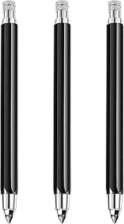 Outus 3 Pcs 5.6 mm Lead Holder Mechanical Pencils Sketch up Automatic Clutch Graphite Pencil with Built-in Sharpener Lead Pencil For Construction, Draft Drawing, Crafting, Art Sketching(Black)