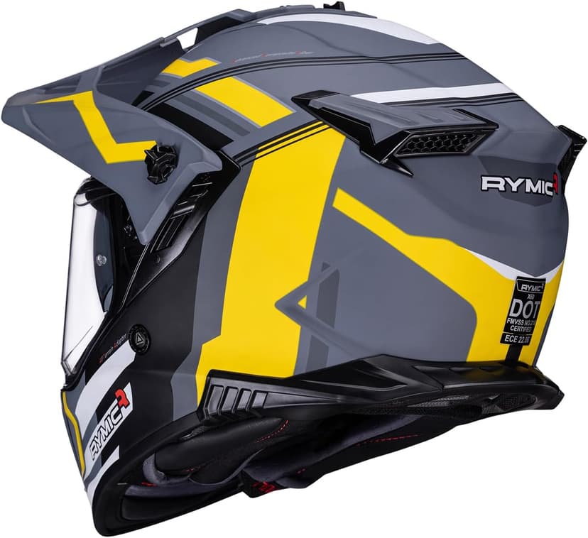 X60 Dual Sport Helmet, Adventure Motorcycle Helmet with Integrated Sun Visor - Off Road Dirt Bike Snowmobile Helmets for Adult DOT & ECE 22.06 Approved
