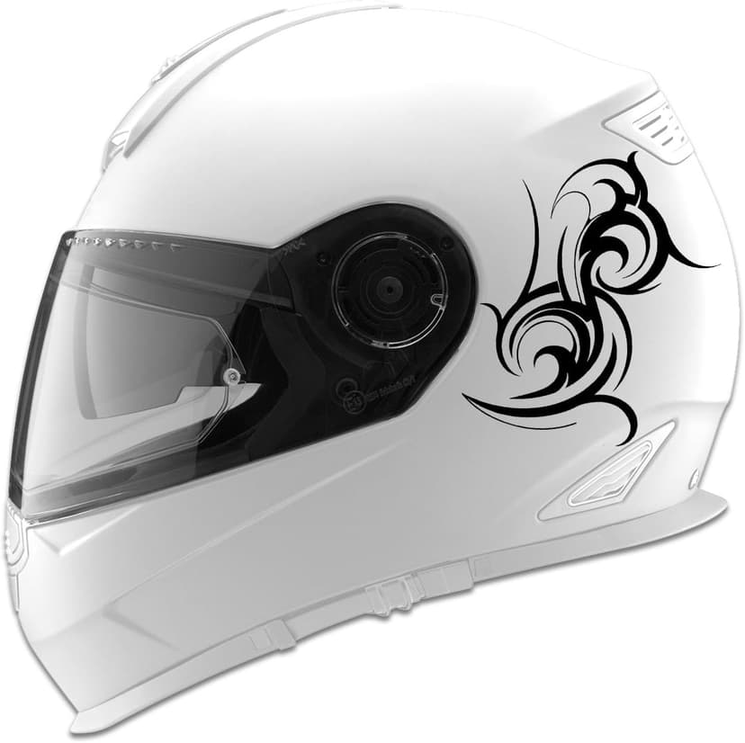 Tribal Swirls Design Auto Car Racing Motorcycle Helmet Decal - 5" - Black