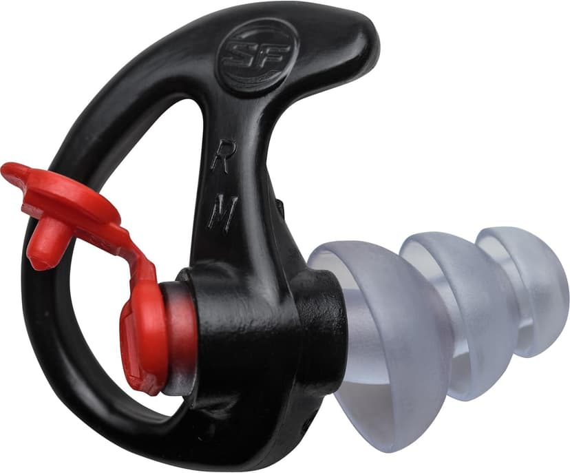 SureFire EP4 Sonic Defenders Plus filtered Earplugs, triple flanged design, reusable, Black, Medium