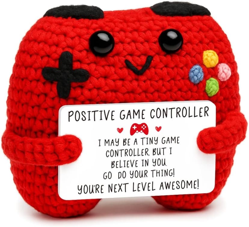Gamer Gifts for Teen Boy, Positive Crochet Controller Gifts for Son Boyfriend Birthday, Gamer Gift for Teenage Boy, Boy Room Decor, Gaming Accessories for Kids Christmas B0F6YF4TJS