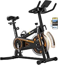 OWLSKY Exercise Bike with APP, Stationary Bike for Home, 300 lbs Capacity Quiet Indoor Cycling Bike Gym Cardio Workout, Adjustable Seat & Tablet Holder