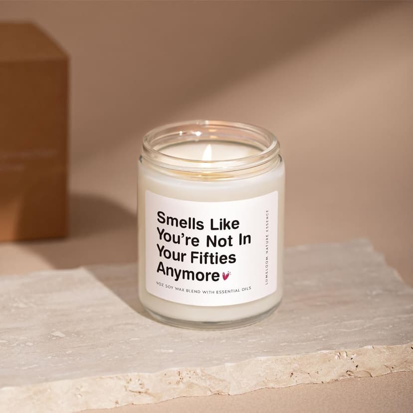 60th Birthday Gifts for Women, Men, 9oz Lavender Scented Soy Wax Candle, 1965, 60th Birthday Decorations for Woman, Men, Her, Him, Friends, Sister, Wife, Mom, Sixty Year Old Gift