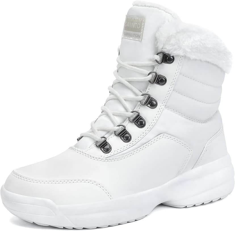 Dannto Women Winter Snow Boots Ladies Warm Fur Lined Ankle Booties Outdoor Water Resistant Furry Shoes