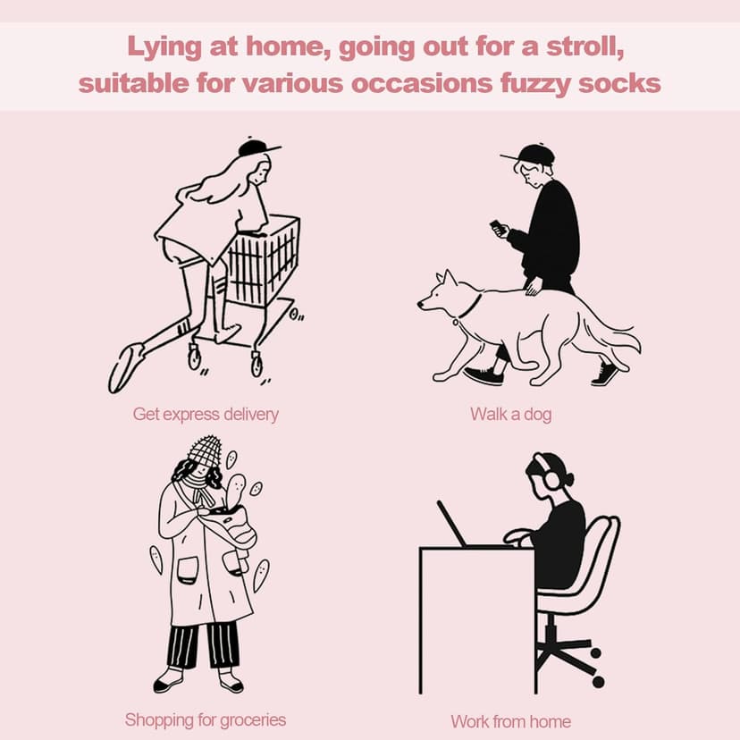 FilmHOO Fuzzy Socks for Women Cozy Fluffy Warm Socks Birthday Christmas Gifts for Women Mom Valentines Day Gifts for Her