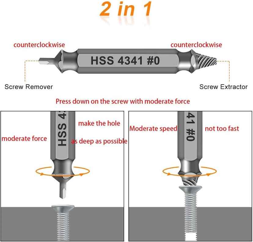 Gifts for Men,Damaged Screw Extractor Set-Christmas Stocking Stuffers for Men Adults Him,Mens Gifts for Dad,Husband,Stripped Screws Nuts & Bolts Drill Bit Tools for Easy Removal of Rusty Broken Screw