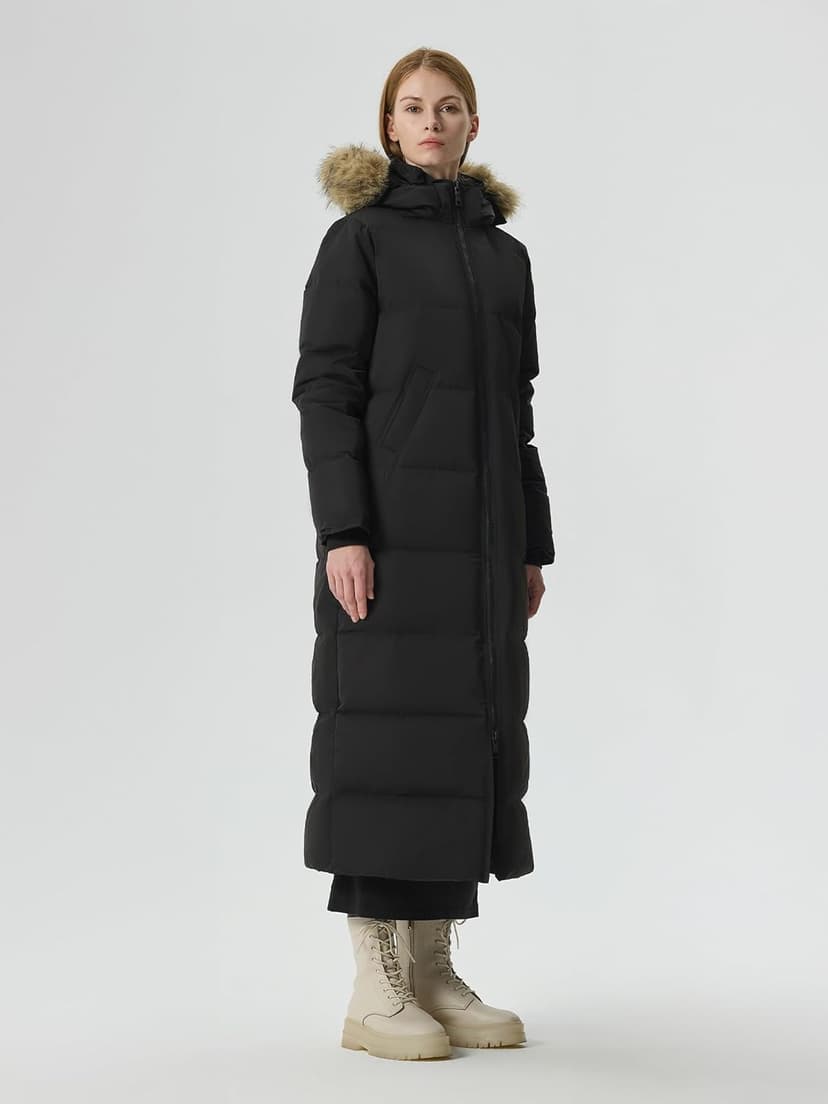 Fitouch Women's Waukee Long Down Coat Parka Jacket | 750+ Fill Power | Full-Length