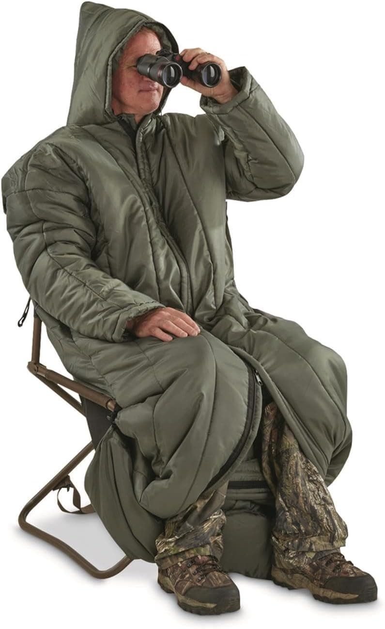 Guide Gear Sportsman’s Sleeping Bag with Arms for Adults Cold Weather, Hunting, Camping, Hiking Accessories
