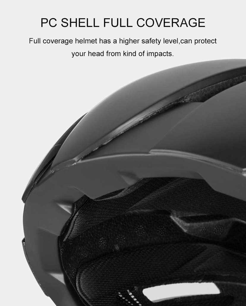 ROCKBROS Adult Bike Helmet Streamlined Aerodynamic, Comfortable Y - Shaped Strap Cycling Helmet for Larger Head Men Women Reflective Adjustable Webbing for Road & Mountain Biking