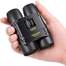 POLDR 12X25 Small Pocket Binoculars Compact Adults, Mini Kids Binoculars Boys for Bird Watching, Concert Theater Opera
