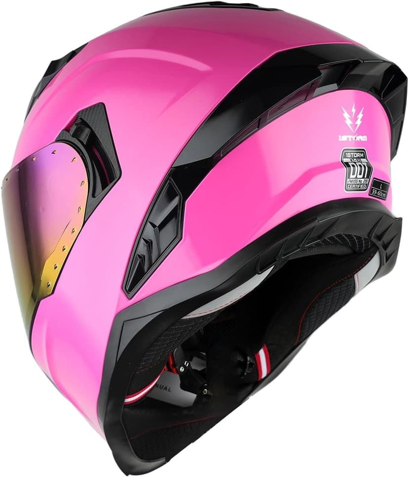1Storm Motorcycle Full Face Helmet for Adults Men and Women Street Bike Racing Helmet DOT Approved with one Extra Clear Shield