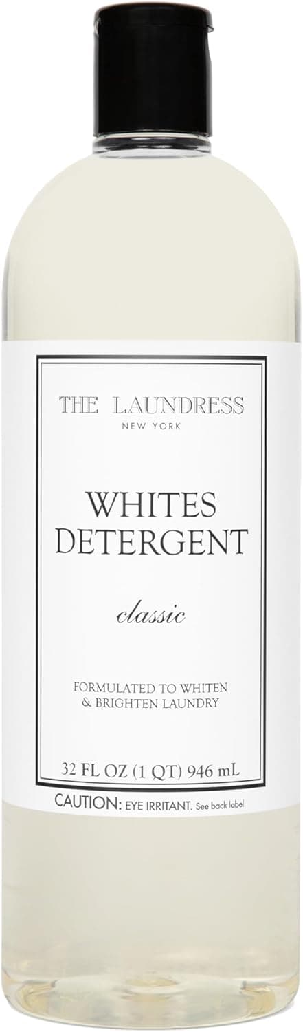 The Laundress Whites Detergent, Concentrated Laundry Detergent Liquid, Whiten & Brighten Clothes, Tough on Stains, Classic Scent, 32 oz.