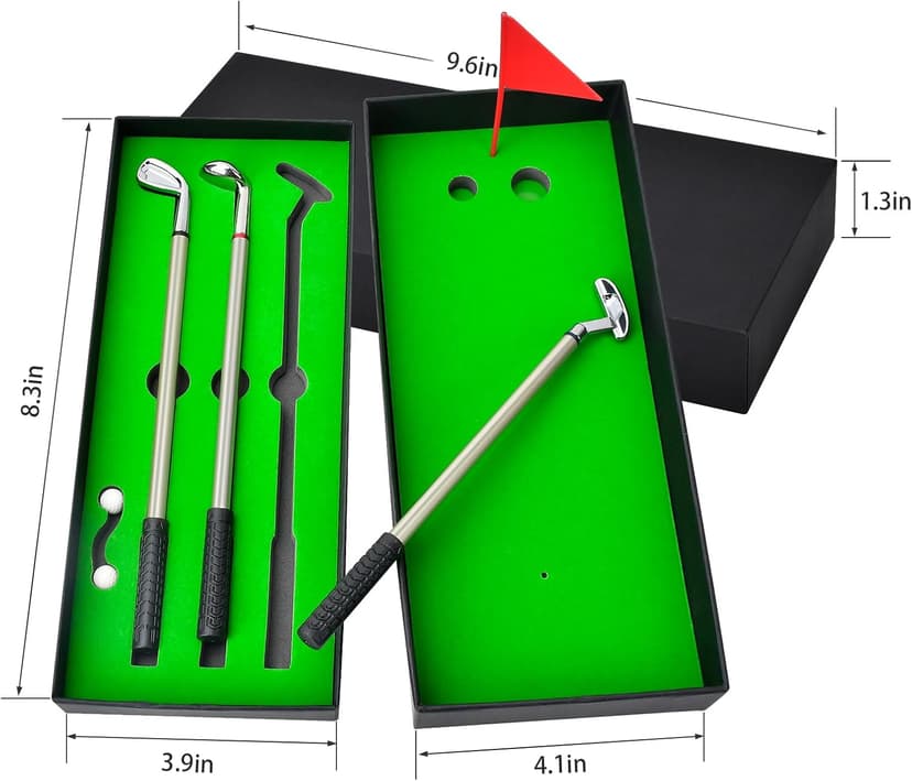 Zutcogo Funny Gifts for Men Dad Adults Husband Him Boyfriend Golfers, Golf gifts Accessories for Men, Personalized Anniversary Birthday Presents Mini Desktop Golf Ball Pen Set, Christmas Stocking Stuffers