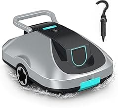 C1 Robotic Pool Cleaner, 200-Min Cordless Pool Vacuum for Above Ground & Inground Pools up to 2500 Sq.ft, Automatic Pool Vacuum Robot for Leaves & Dirt, Powerful Suction Self-Parking-Teal