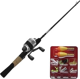 Zebco 33 Micro Spincast Reel and Fishing Rod Combo, 2-Piece Rod with Durable Fiberglass Fishing Pole, Quickset Anti-Reverse Fishing Reel with Bite Alert