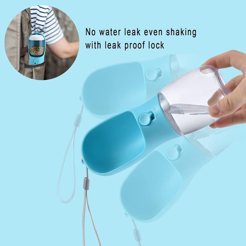 Feeding & Hydration | Travel Water Bowl | Portable Pet Dispenser | Dog Gifts | Puppy Essentials | for Hiking Camping Beach Cibaabo Dog Water Bottle Portable with Food Container & Filter for Travel B09F5ZYV7M