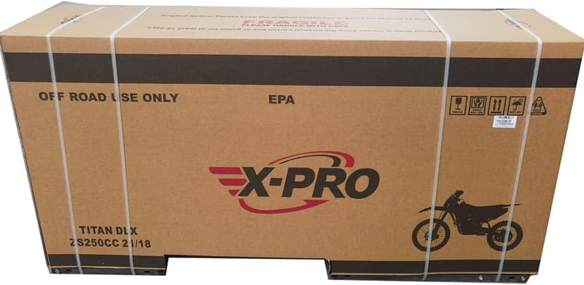 X-PRO Titan DLX 250cc Gas Dirt Bike Pit Bike Adult Bike,Big 21"/18" Wheels, Zongshen Engine! (Red)