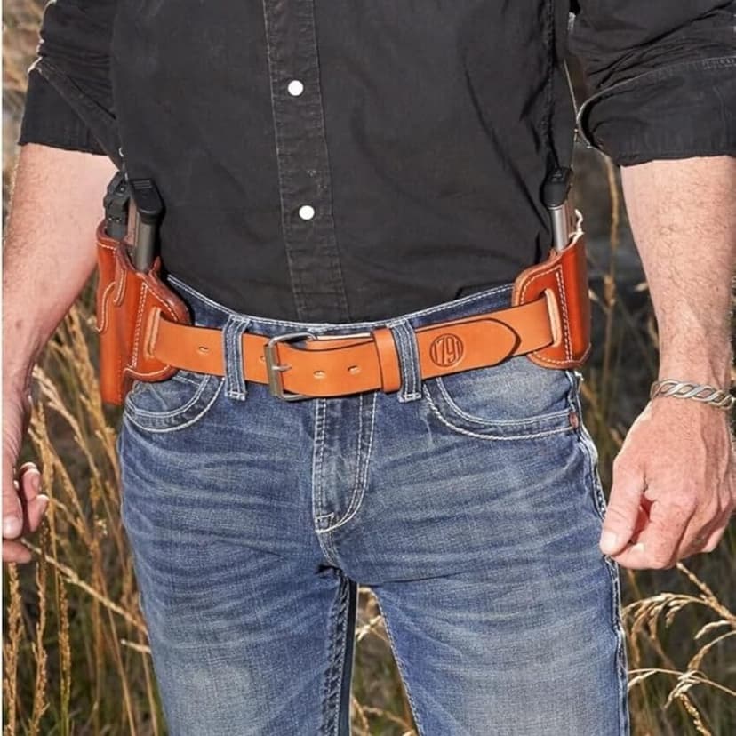 1791 GUNLEATHER Gun Belt for Men - Heavy Duty 14 oz Leather Gun Holster Belt for EDC