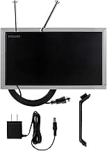 Philips Crystal Amplified Indoor TV Antenna, Extendable Dipole Rabbit Ears, 4K 1080P VHF UHF, Long Range, Amplifier Signal Booster, Digital HDTV Antenna, Smart TV Compatible, SDV3237N/27