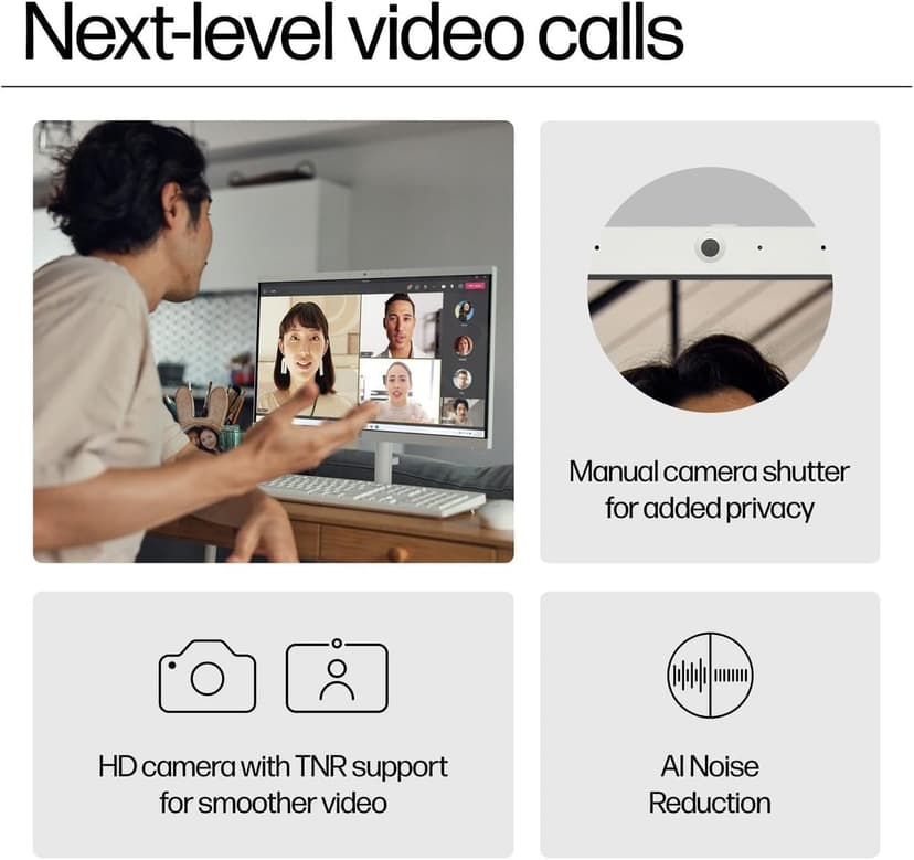 HP 2026 22" FHD All-in-One Desktop Computer • The New Version for Everyday Use • Latest 13th Gen Intel Quad-Core CPU • 16GB DDR5 • 500GB External+128GB UFS Storage • HDMI • Type-C • HD Webcam • Win11