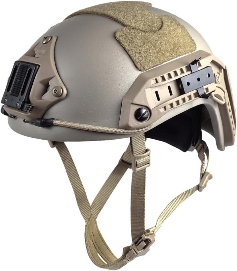 H World Shopping Adjustable Maritime 10 Level of Kevlar Fibre Protective Helmet Tan DE