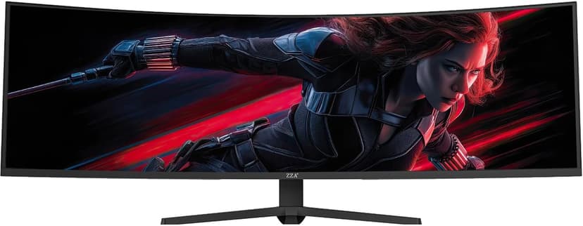 ZZA 49" Curved Gaming Monitor | 5120x1440 Dual QHD, 165Hz/144Hz, 1500R, 32:9 Ultra-Wide, AMD FreeSync, 120% sRGB, Height Adjustable, HDMI 2.1 & DisplayPort 1.4, VESA Mount, Black