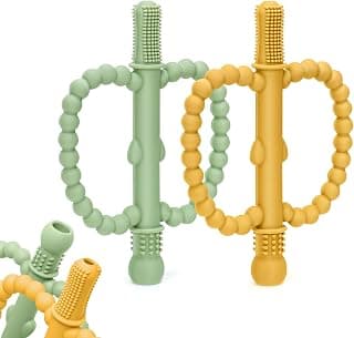 Baby Teething Toys for Babies 0-36 Months – Anti-Choking Design, Teething Relief for Straws Sticks, Chew Straw Sensory Toy for Infant Toddlers Silicone teether Tubes