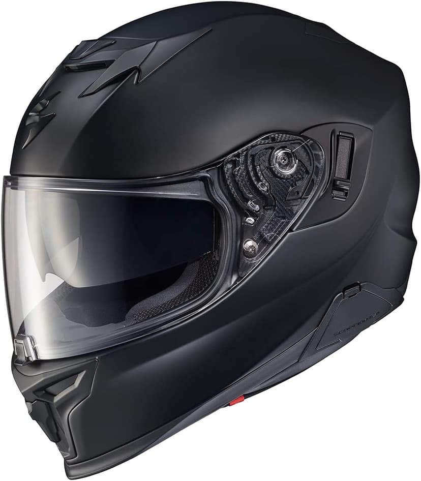 ScorpionEXO T520 Full Face Touring Motorcycle Helmet with Bluetooth Ready Speaker Pockets DOT ECE Approved Solid (Matte Black - X-Large)