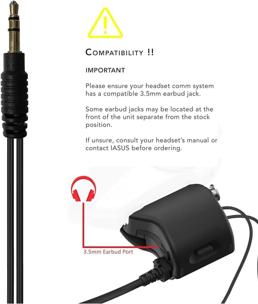 I A S U S High Def XSound 4 Helmet Speakers - Motorcycle Snowboard Helmet Speakers - Works with Most Comms with Earbud Ports – Includes Accessories for Install