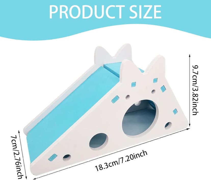 Guinea Pig Hideout, PVC Hamster Hideout Toy with Ladder, Sleeping Nest and Slide, Hamster & Guinea Pig Toys for Pigs, Bunnies, Rabbits, Chinchillas, Hamsters and Etc. Toys
