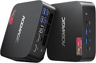 ACEMAGICIAN Kron Mini K1 Mini PC, Ryzen 7 7730U(Upgraded 5825U/7430U), 16GB DDR4 512GB SSD Mini Computers(up to 4.5Ghz), Light Gaming Desktop 4K Triple Display Mini Desktop Bluetooth/WiFi6/Office