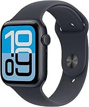 Apple Watch SE 3 [GPS 44mm] Smartwatch with Midnight Aluminum Case with Midnight Sport Band - M/L. Fitness and Sleep Trackers, Heart Rate Monitor, Always-On Display, Water Resistant