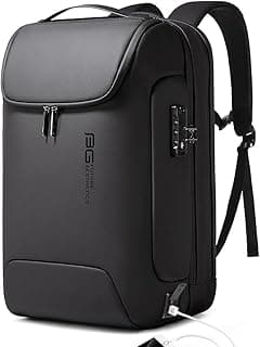 BANGE Men's Anti-Theft Backpack,Waterproof Fashion Travel Backpacks,High Tech Backpack with USB3.0 Charging Port,Business Laptop Backpack Fits 17.3 Inch Notebook…