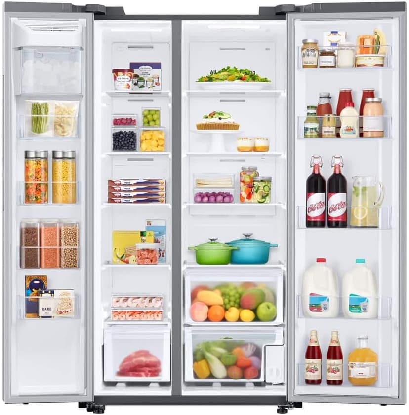 Samsung 28 cu. ft. Smart Side-by-Side Refrigerator with Large Capacity, Stainless Steel, RS28A500ASR/AA