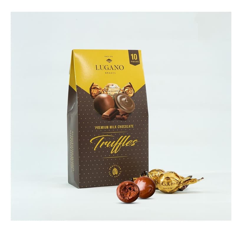 Lugano Premium Truffles Variety Pack of 5 - One Box of Each Flavor - Milk, White Cherry, White Strawberry, Dark Caramel, and Milk Chocolate Caramel