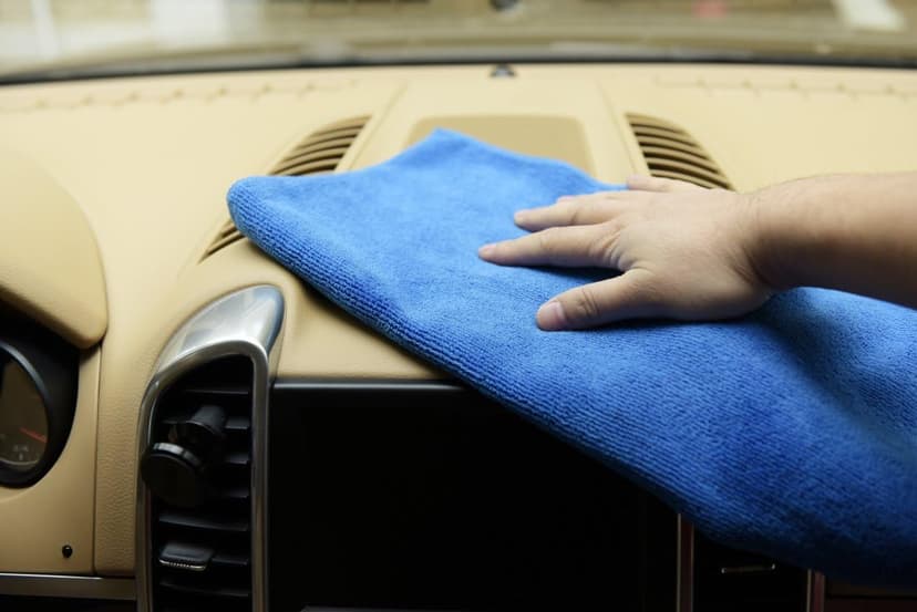 CARCAREZ Premium Microfiber Detailing Towels, 340 GSM Lint Free Car Buffing Waxing Polishing Drying Towel, Pack of 6 (Blue)