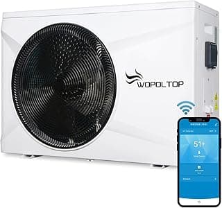 100,000 BTU Full DC Inverter Pool Heat Pump for Swimming Pools, Dual Function of Heating and Cooling, 30KW Electric Pool Heater with WiFi Smart Control via APP, 220-240V, up to 26,000 Gallons